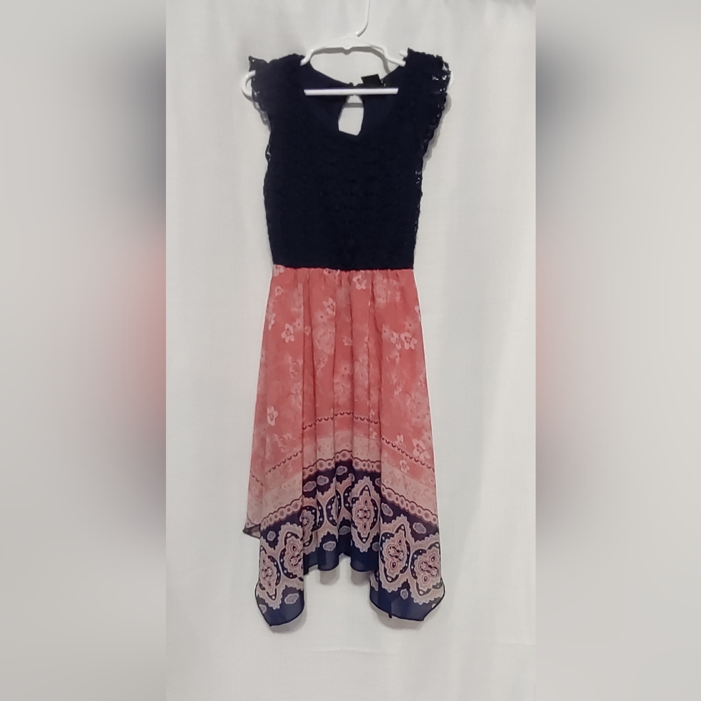Pink Violet child's dress M 7-8
